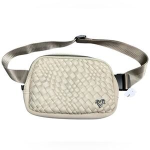 Prenelove Tommy Bahama Women's Woven Belt Crossbody Ivory Bag NWT